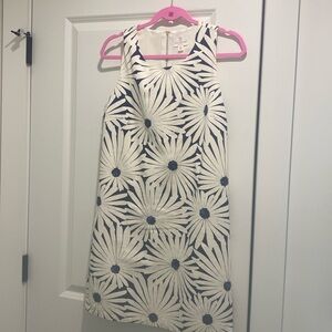 Julie Brown• Size 6 • Blue and White Daisy Shift Dress